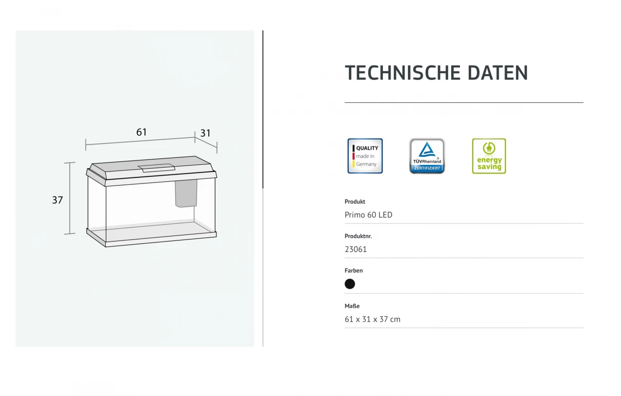 Juwel - Primo 60 Black - Complete Aquarium Without Base Cabinet 6 Juwel - Primo 60 Black - Complete Aquarium Without Base Cabinet – Bild 6